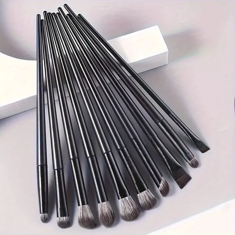 Set 10 Buah Kuas Set Rias Eye Shadow Menciptakan Riasan Mata Sempurna Pena Eye Shadow Eyeliner Tepat Kontur Bulu Lembut — image 3