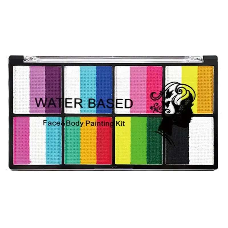 Water-Soluble Rainbow Palette Children's Face Body Makeup Face Stage Pigments Paint Paint Body Makeup Halloween R6N0 — image 8