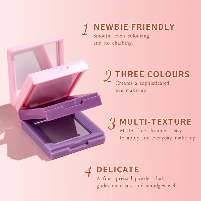 1 kus paleta očních stínů tři v jednom přenosný make-up s matným a lesklým povrchem multifunkční neutrální tón snadno se mísí