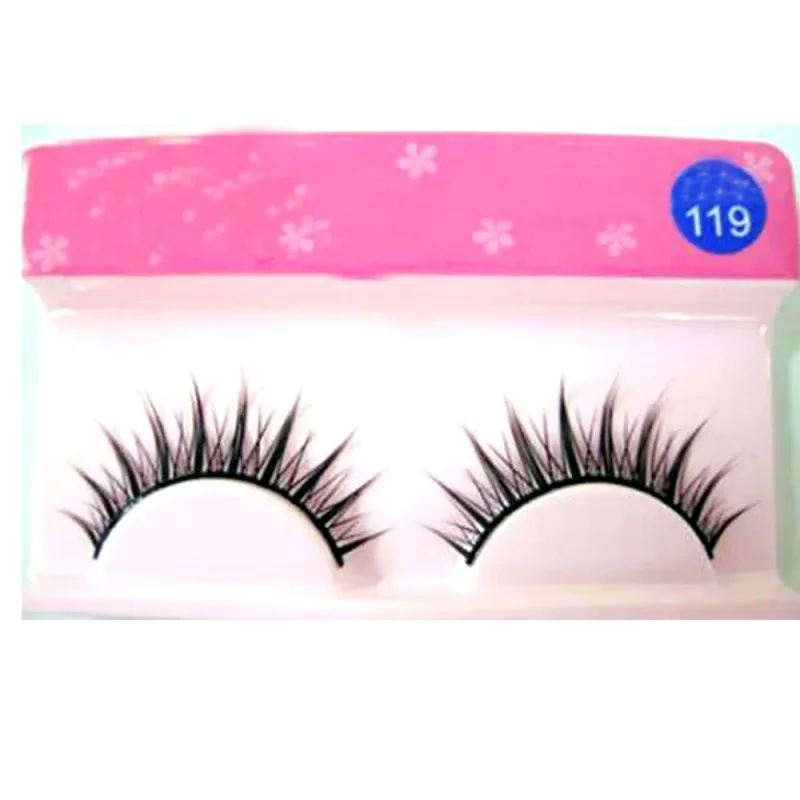 Ciglia bianche Trucco cosplay Ciglia finte naturali con strisce incrociate lunghe — image 6