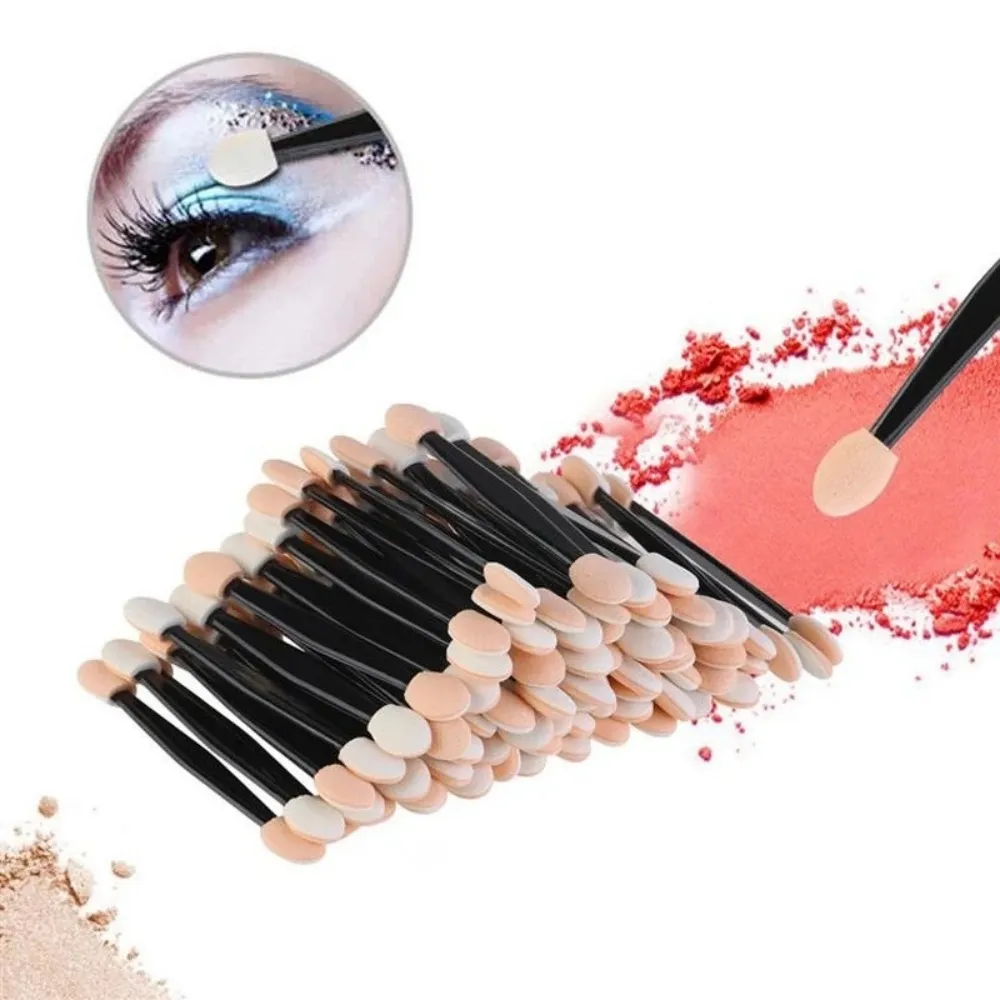 10/30/50pcs Eye Shadow Brushes Make Up Beauty Makeup Tool Reusable Dual Sided Sponge Stick Portable Applicator Accessories — image 4