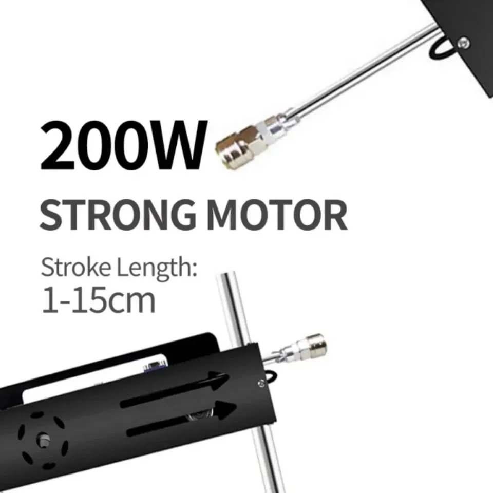 Yapay Penis Ekleri ile 200W Süper Güçlü İnme 1-15cm Otomatik Mastürbasyon Makinesi Destek Üç Kontrolör Seks Makineleri — image 1