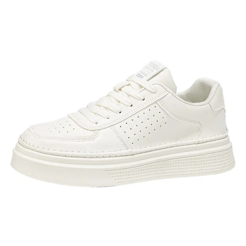 Männer Casual Sneakers Atmungsaktive Trendy Paarung Weiß Bequeme Rutschfeste Tägliches Gehen Dicke Sohlen Höhe Zunehmende Sportschuhe — image 11