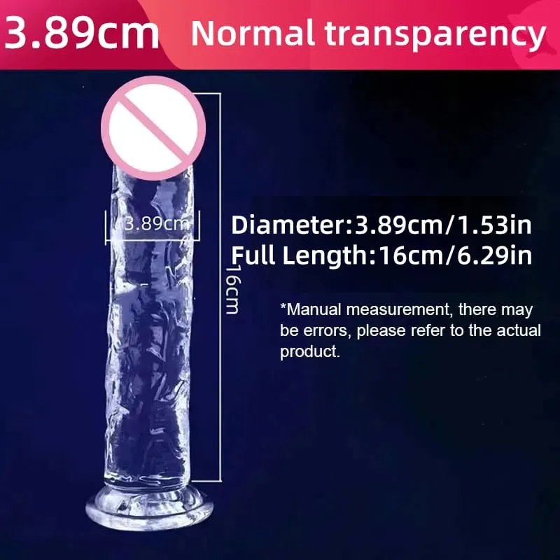 Trasparente Realistico Dildo Gelatina Pene Ventosa Dildo Masturbatore Femminile Stimolatore Clitorideo Grande Cazzo Lesbiche Giocattoli Del Sesso — image 16