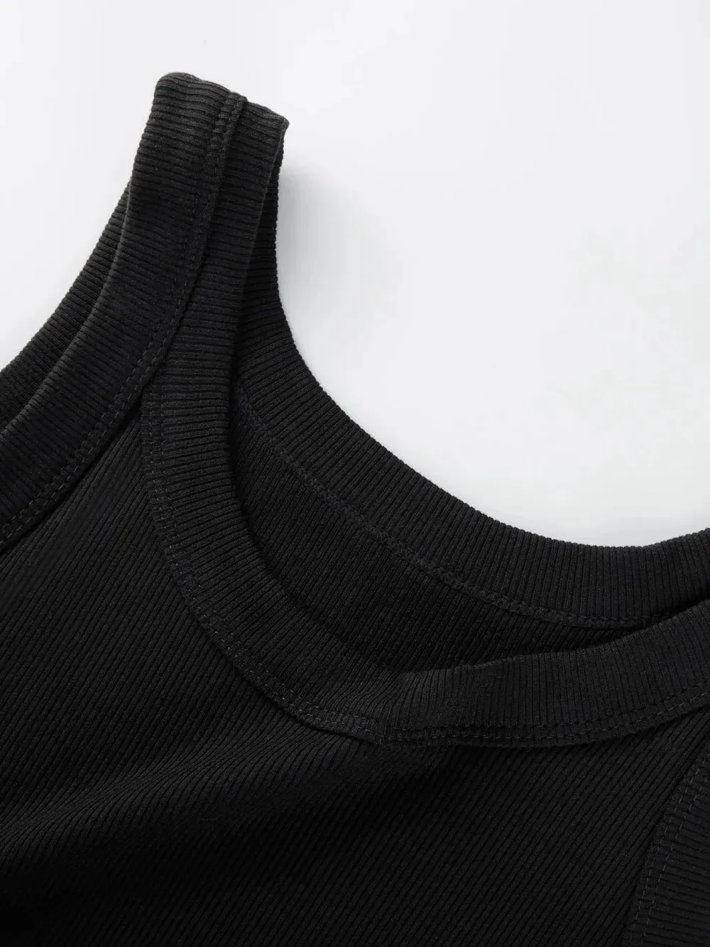 Y2K-Tanktop aus gerippter Baumwolle für Damen, Sommer, Basic, schmal, O-Ausschnitt, ärmellos, lässig, weich, atmungsaktiv, Weste, sportliche Kleidung, tägliches Unterhemd