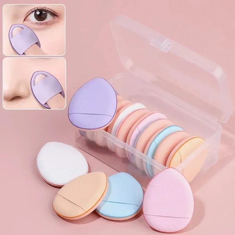 10Pcs Mini Finger Puff Foundation Kleine Luft Kissen Pulver Schwamm Gesicht Concealer BB Creme Kosmetik Applikator Make-Up-Tools — image 1