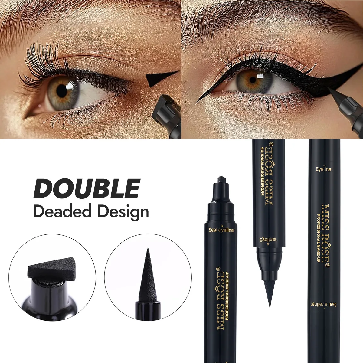 อายไลเนอร์สีดำของเหลวปากกาอายไลเนอร์ติดทนนานสีละเอียดอ่อนเรียบการใช้งานทุกวันแต่งหน้าตาปากกาเครื่องสำอาง — image 4