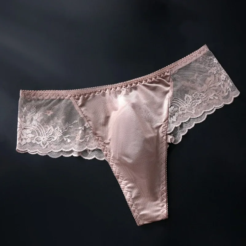 กางเกงในชาย ULTRA-บางลูกไม้ชุดชั้นใน SHEER Lmesh ยืดหยุ่นสูงกึ่งโปร่งใส Breathable Low-RISE กางเกง Sissy ชุดชั้นใน — image 5