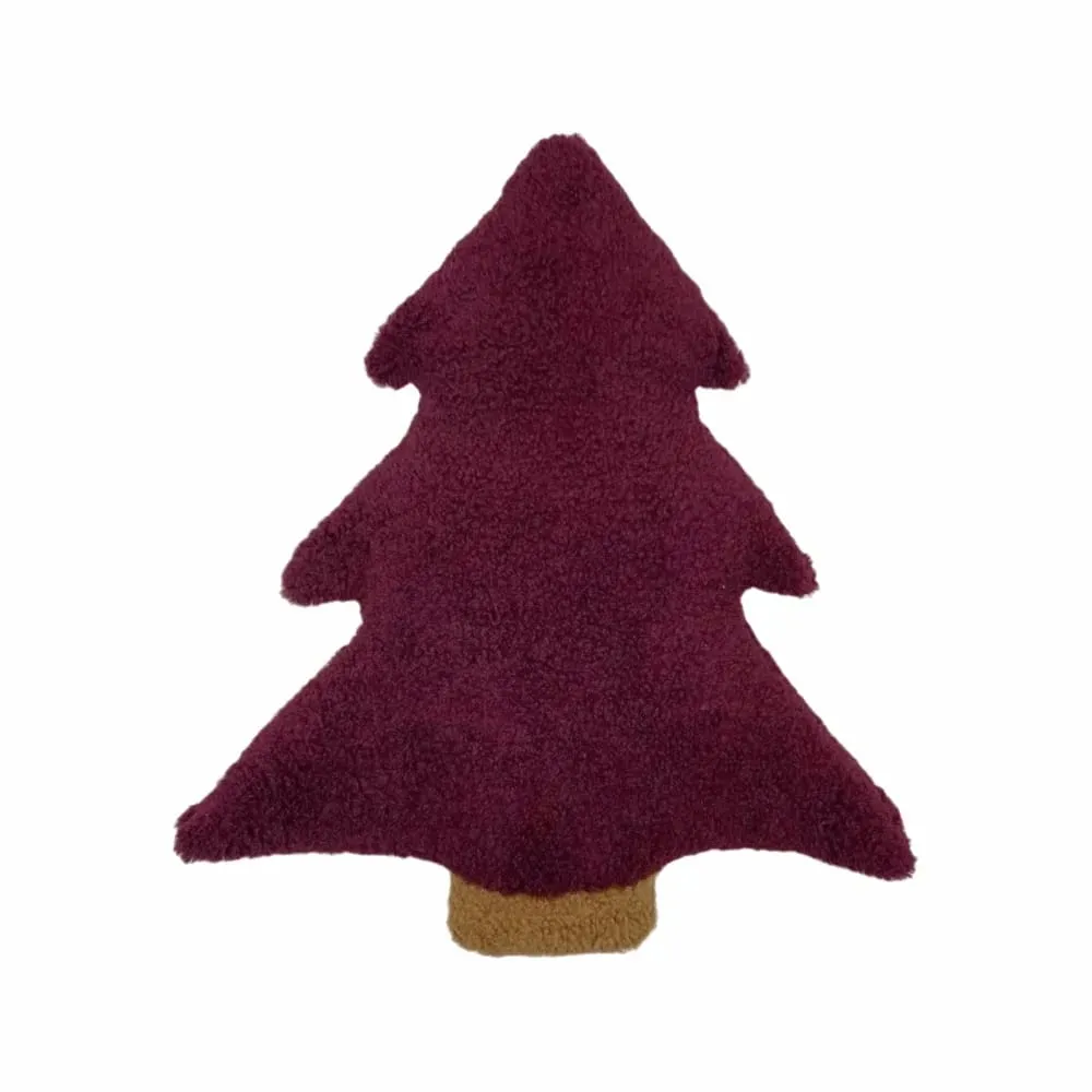 Niedliches 40 cm großes Weihnachtsbaumkissen, weich gefülltes Plüschkissen, festliches Dekokissen, Heimdekoration