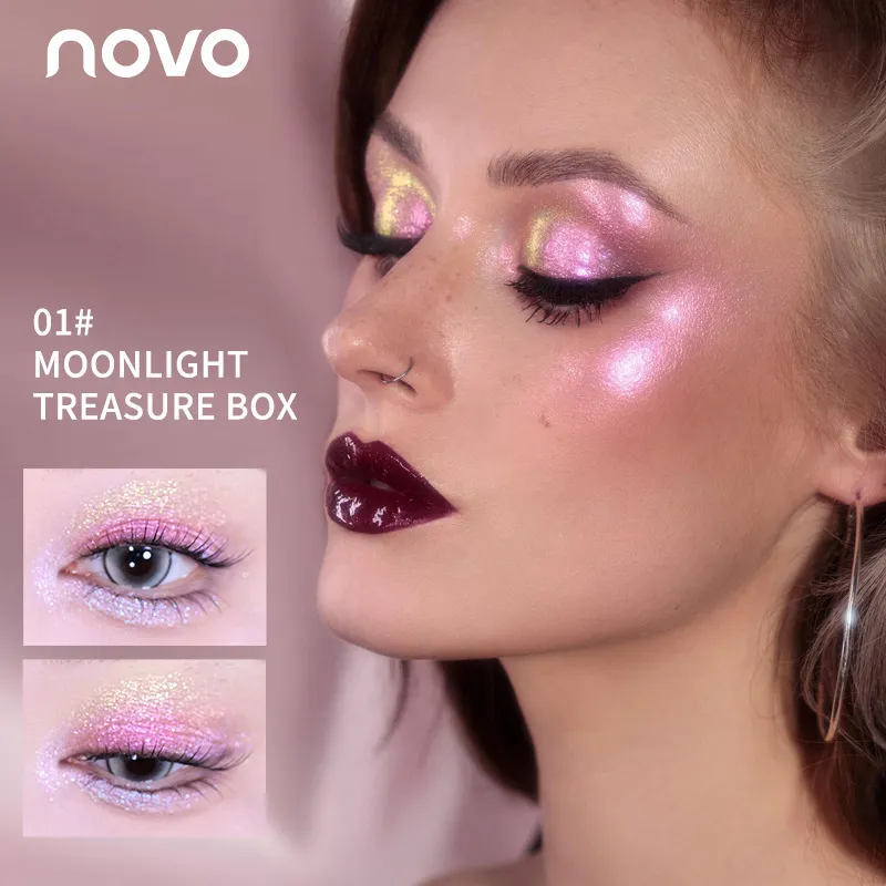 Yunyi Chameleon Devítibarevný disk s očními stíny Polarizovaný blikač Perleťový oční stín Vícebarevný barevný make-up — image 4