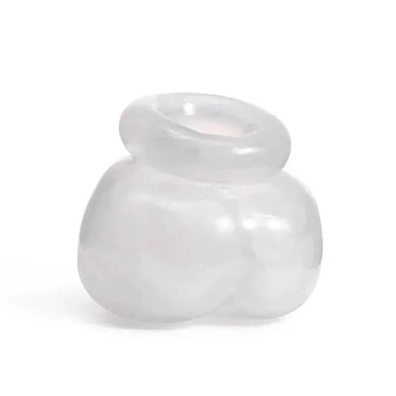 Civière de boule en Silicone pour homme, civière de Scrotum, testicule, BDSM, manchon de retardement de temps, anneaux de pénis, chasteté pour adulte, esclave, jouets sexuels pour hommes — image 8