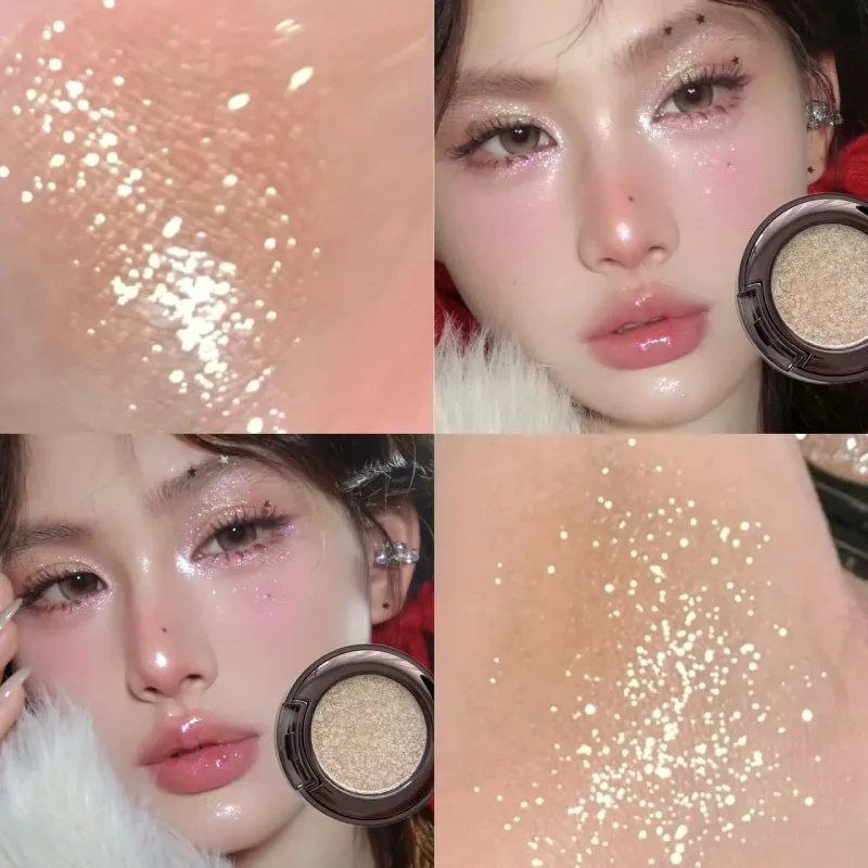 Metallic Glitter Black Blue Eyeshadow Ungu Hijau Metallic Highlighter Eyeshadow Diamond Tahan Lama Solek Mata Wanita Kosmetik — image 14