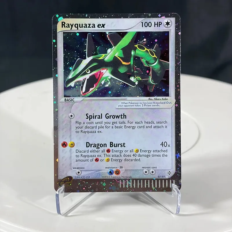 Karty proxy Seria EX Rayquaza Złota gwiazda Charizard Gengar Pikachu Hobby Hobby Kolekcje Kolekcja gier Karty Anime — image 15