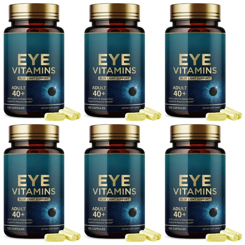 Capsule di vitamine per gli occhi Supporto alla luce blu con luteina e zeaxantina per oltre 40 anni Supporto per la salute maculare per uomini e donne 120 capsule — image 12