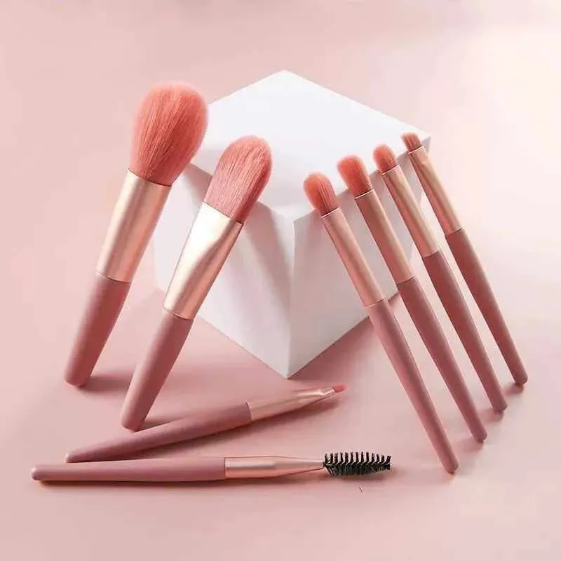 【B】8Pcs Makeup Brush Set Makeup Concealer Brush Blush Loose Powder Brush Eye Shadow Highlighter Foundation Brush Beauty Tools — image 6