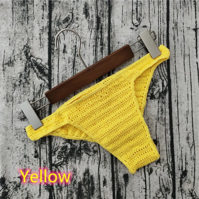 Chaud hommes femmes sous-vêtements respirants main Crochet taille basse Gstring natation bain de soleil string Sissy culottes Трусы Мужские — image 14