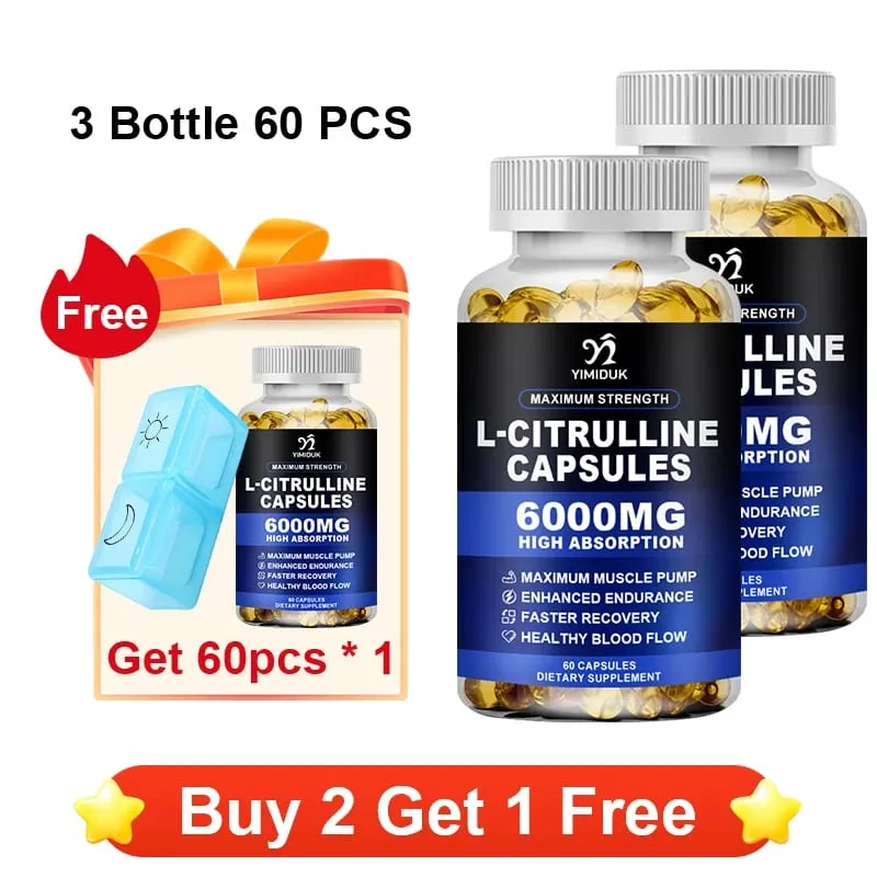 Les capsules de L-citrulline pure soutiennent la vitalité énergétique de la circulation prolongent l'endurance de l'entraînement et la récupération musculaire de l'exercice — image 4