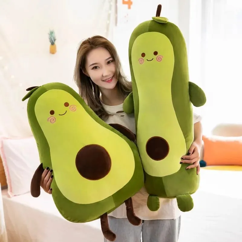 45-55 ซม.น่ารักผลไม้ Avocado หมอน Plush เด็กหมอนนอนขนาดใหญ่ตุ๊กตาตุ๊กตาโซฟาวันหยุดของขวัญ Kawaii Creative — image 4