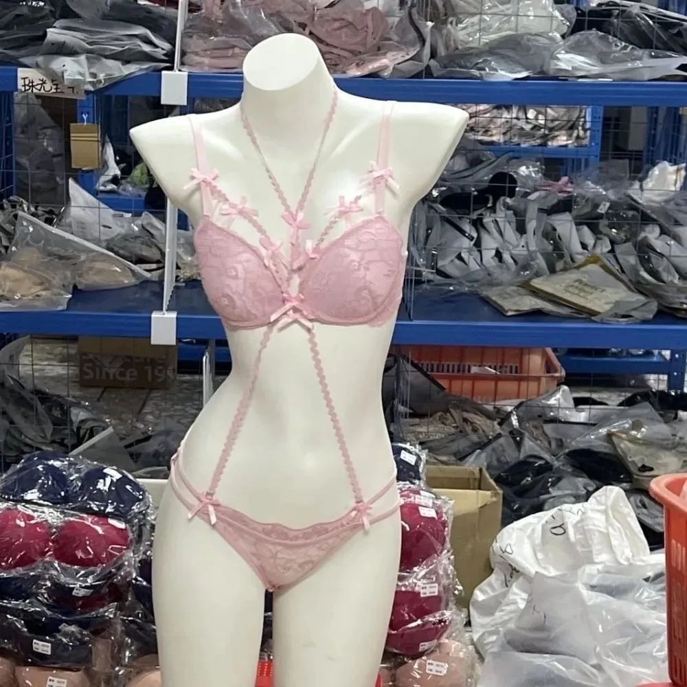 セクシーな BANERDANNI סט תחתונים סגול Bowknot רצועת כתף דקה נוחות מראה טהור נשים הלבשה תחתונה אינטימית 32-38 ביגוד יומי — image 3