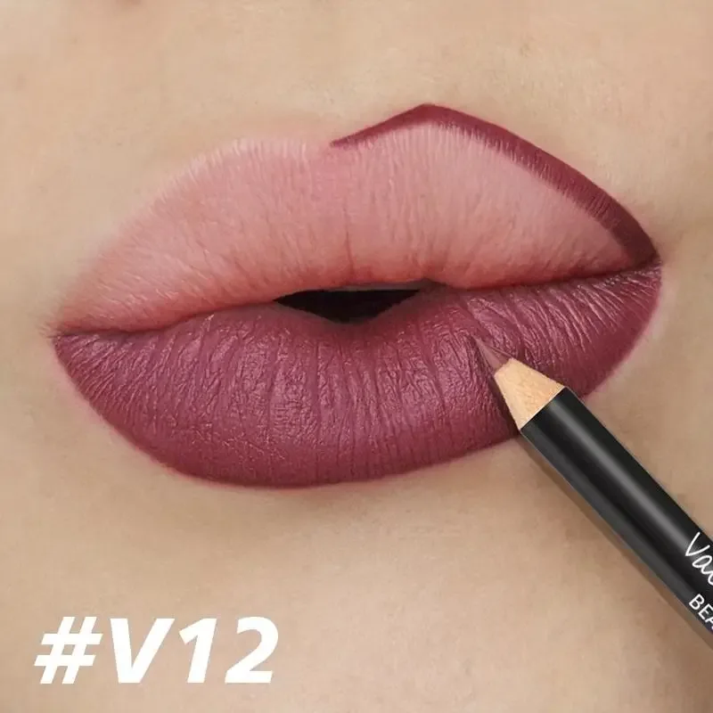 Wood Velvet Matte Lip Liner | Long-Lasting Non-Drying | Versatile Colors | Includes Berry Brown Pink Purple and Red — image 12