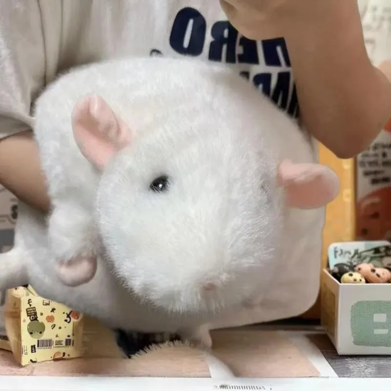 Gambar Hewan Besar Lembut Simulasi Lucu Tikus Besar Mainan Mewah Bantal Hadiah Ulang Tahun 1 Buah 35/50/90Cm Kartun Bunga Cabang Tikus — image 5