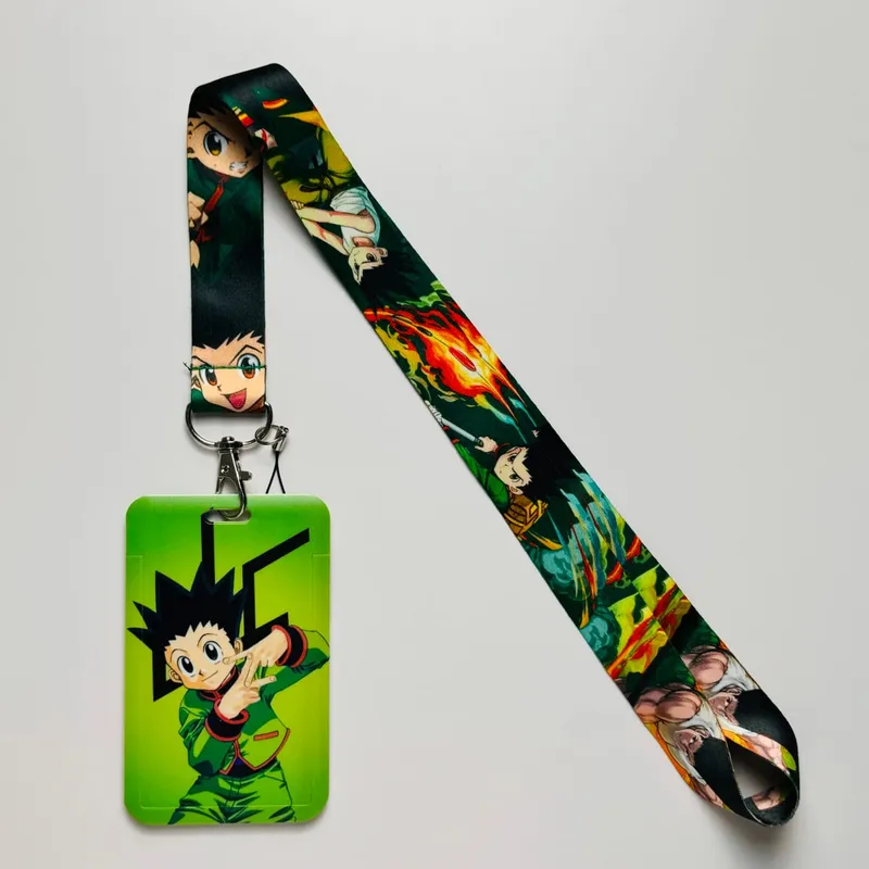 Postacie z anime Etui na karty Smycze Klucze Pasek na szyję Odznaka na kartę Brelok ID Karta kredytowa Okładka na kartę Powiesić linę Smycz lasso