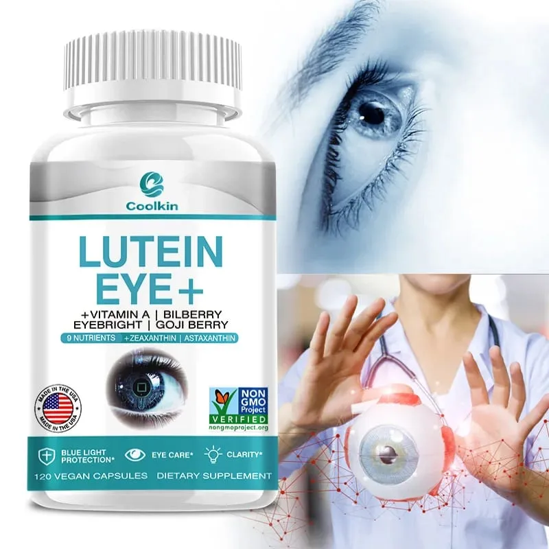 Lutein Capsules - with Zeaxanthin and Bilberry Extract - Supports Eye Health Helps Relieve Eye Strain Improve Vision Health — image 1