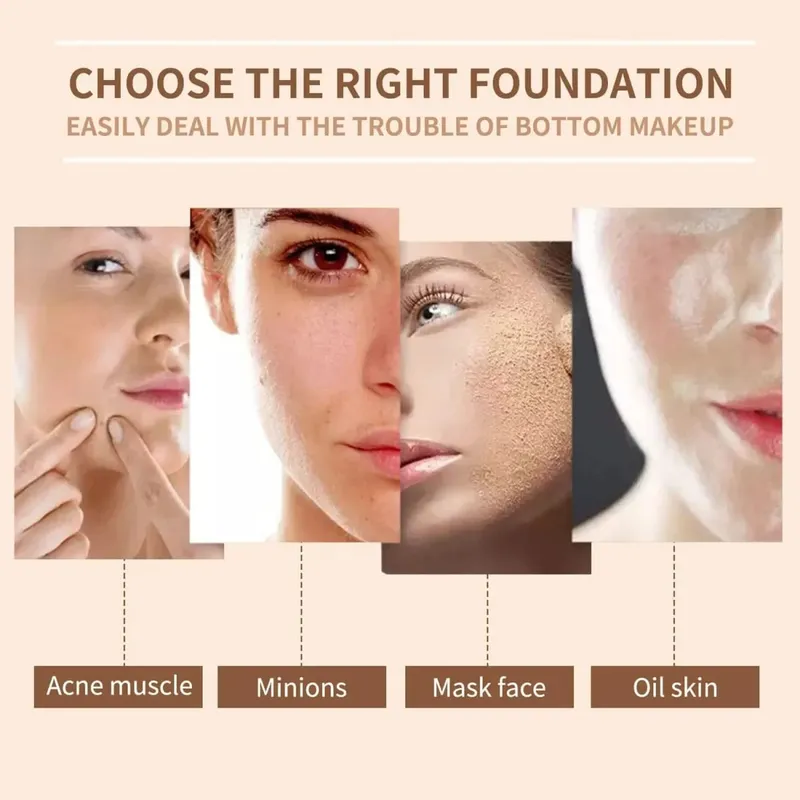 Mushroom Head Air Cushion BB Cream Moisturizing Concealer Lasting Nude CC Liquid Foundation Even Skin Tone Makeup Base Primer