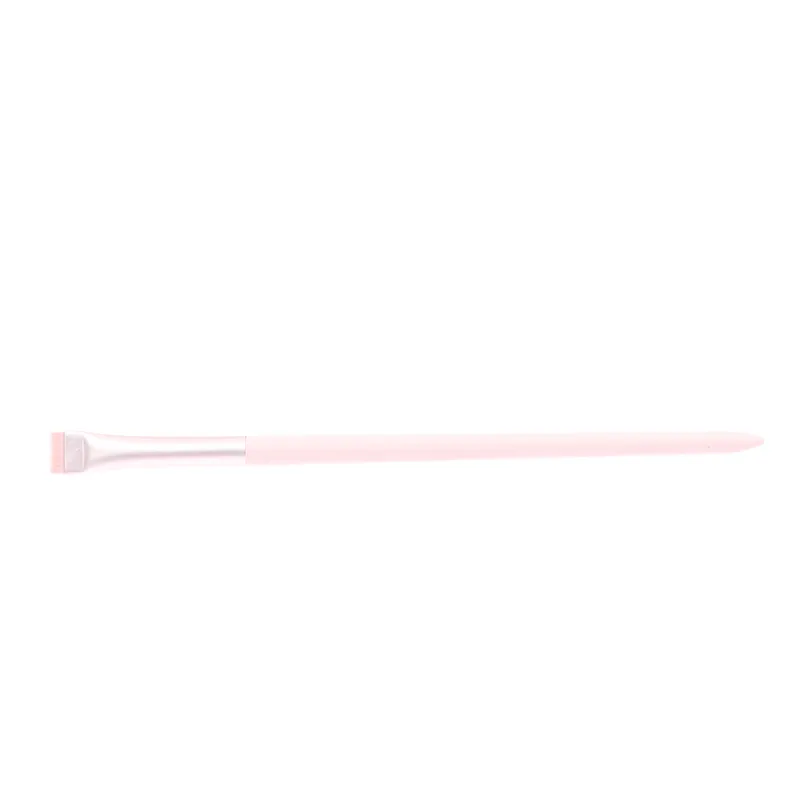 Pinceles profesionales de sombra de ojos de madera de ángulo plano, herramientas cosméticas de maquillaje, pinceles de maquillaje para ojos de color rosa, cepillo plano para delineador de ojos y cejas — image 5