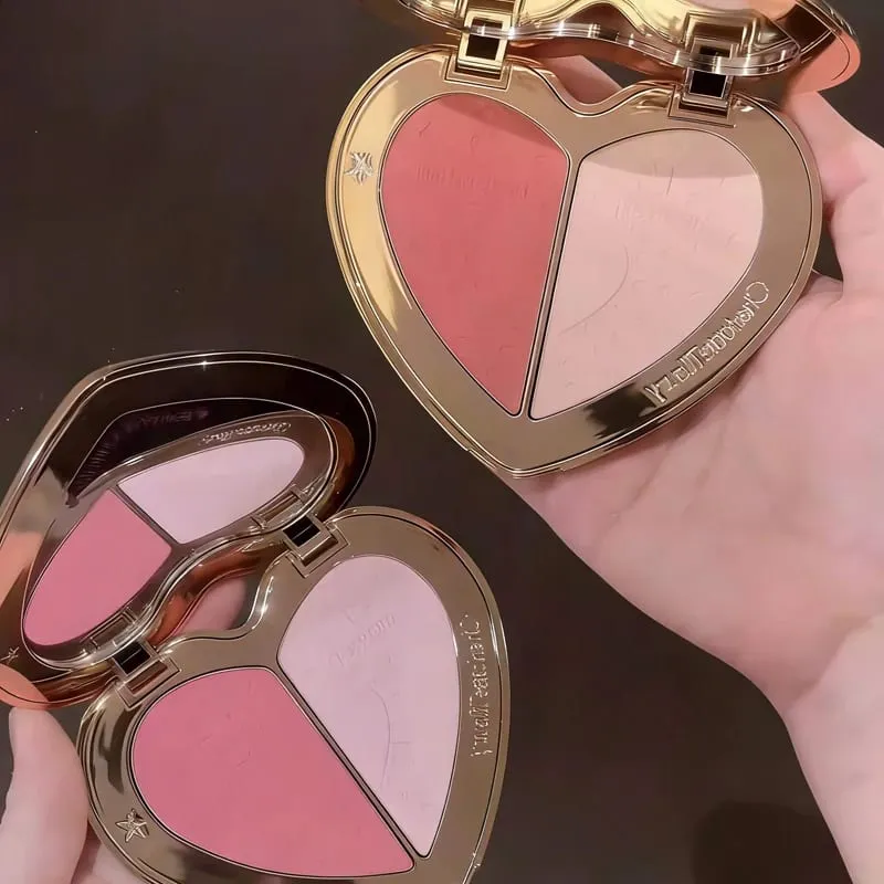 Charlotte Tilbury CT Two-color Heart-shaped Blusher Naturally High-gloss Liquid Powder Set Brightening Pearlescent Glow Powder — image 5