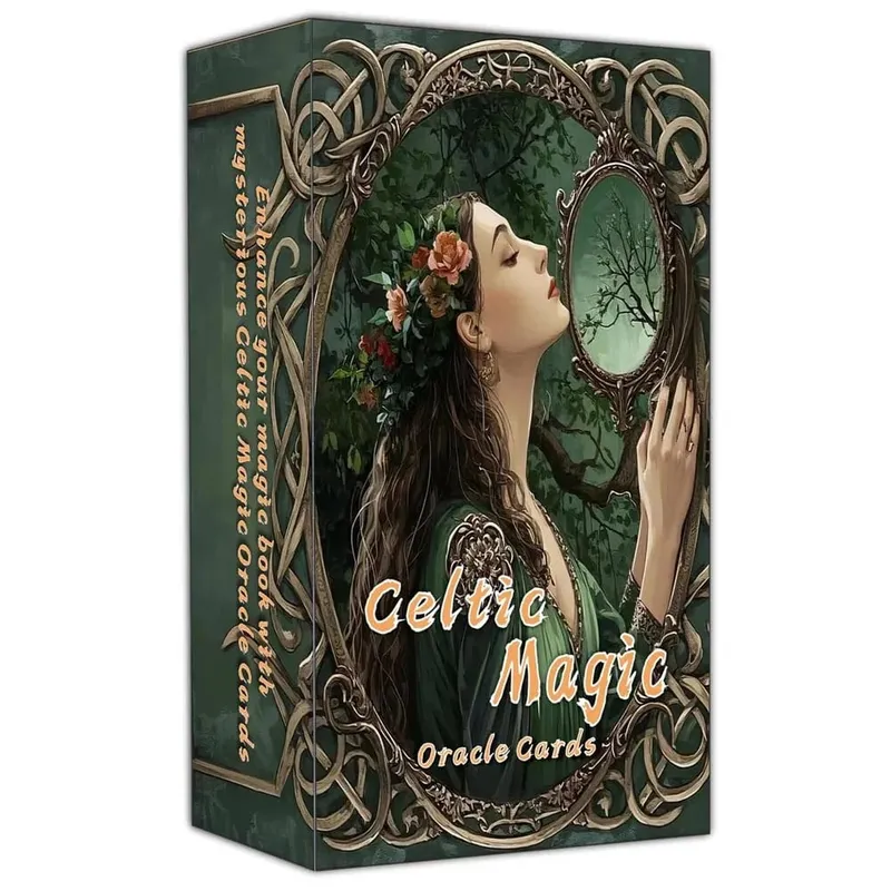 50 Pcs 13x8cm Celtic Magic Oracle Cards Create Your Magical Deck for Spiritual Practice Card Games