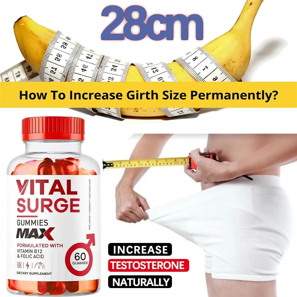 Vital Surge อาหารเสริมชาย Gummies สำหรับผู้ชาย 60 Count - โภชนาการเพื่อสุขภาพชาย — image 2