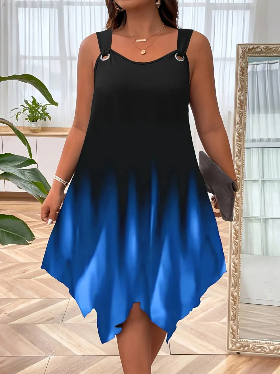 Schickes Damen-Sommerkleid in Übergröße mit stilvollem Trägerdesign für mühelose Sommer-Eleganz — image 2