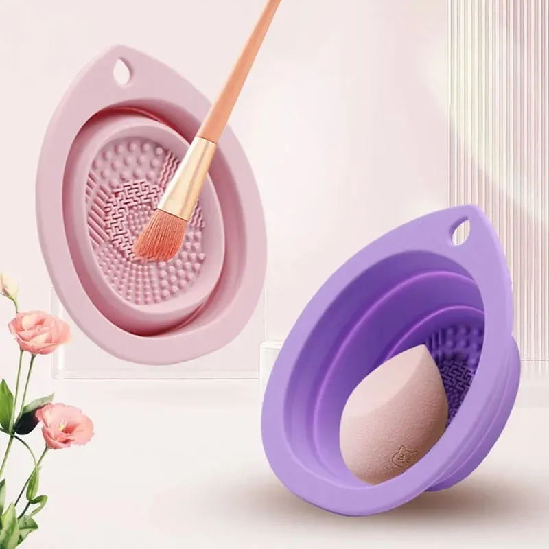 1/2PCS Tappetino per la pulizia del trucco in silicone per la pulizia dei pennelli per il trucco Pennelli per il trucco Strumento per la pulizia dei pennelli HZSQJGZ04