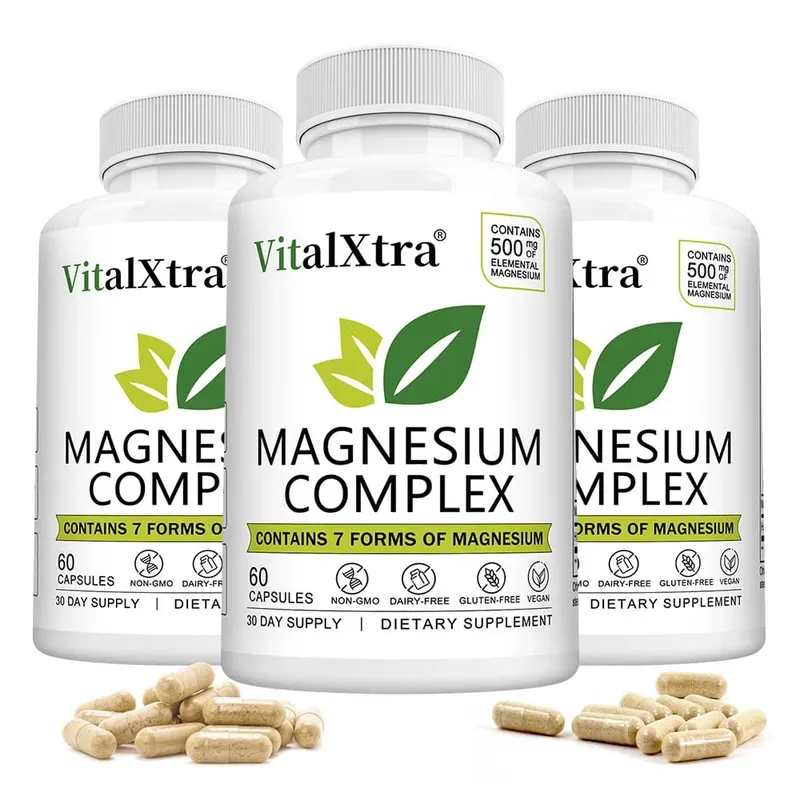 Magnesium Complex Supplement 7-in-1 Bisglycinate Chelate Oxide Malate Orotate Taurate Citrate Magnesium for Calm Sleep — image 11