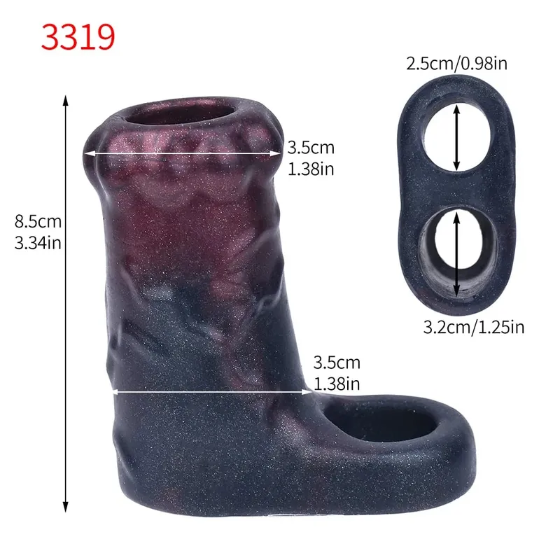 High Waist Realistic Penis Sleeve насадка на член Strap On Hollow Dildo Panties Silicone Dick Extender Sex Toy For Men