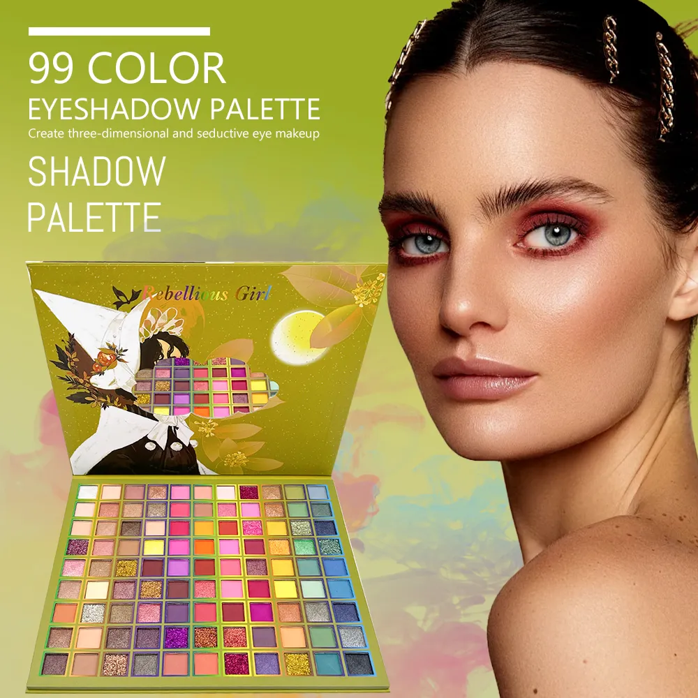 99 Color Rainbow Eye Makeup Plate Professional Matte Flash Plate Durable Eye Shadow Plate Κατάλληλο για δώρα σε γυναίκες καλλυντικά — image 3