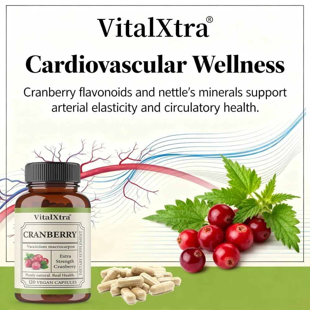 Capsules de canneberges extra fortes – 12 500 mg de canneberges fraîches par capsule optimisent la santé des voies urinaires – Végétalien — image 4