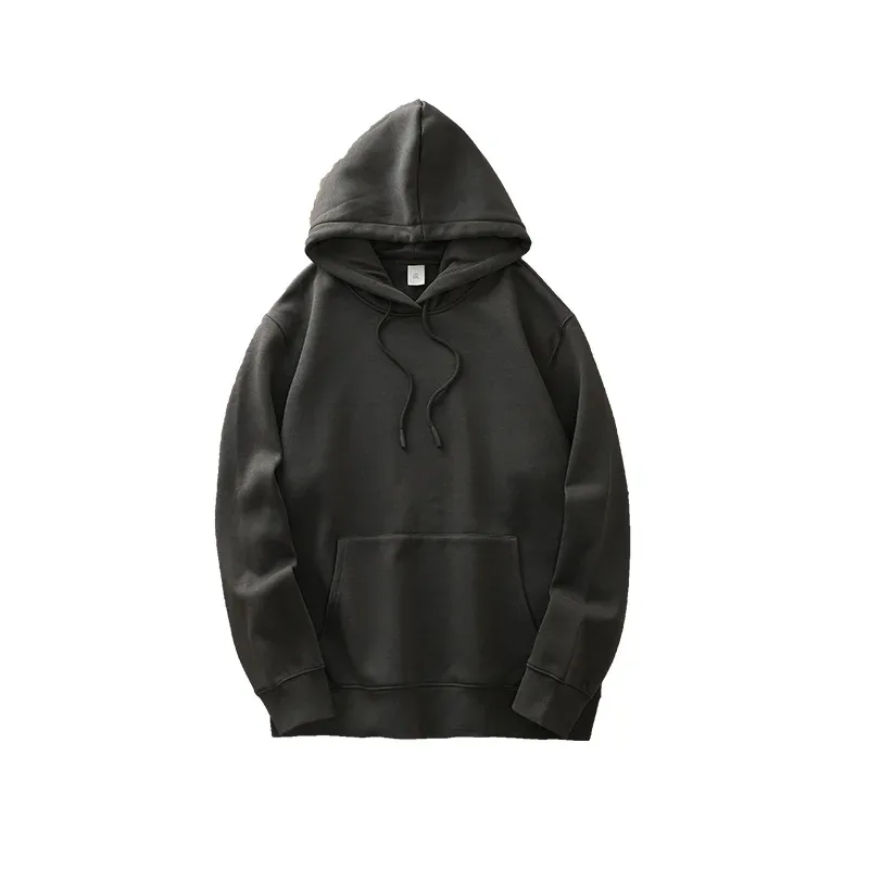 เสื้อลำลองสำหรับชายฤดูหนาว Ticken สีทึบหลวมพื้นฐานขนแกะ Hoodies เสื้อแขนยาวผู้ชายเสื้อผ้า — image 8