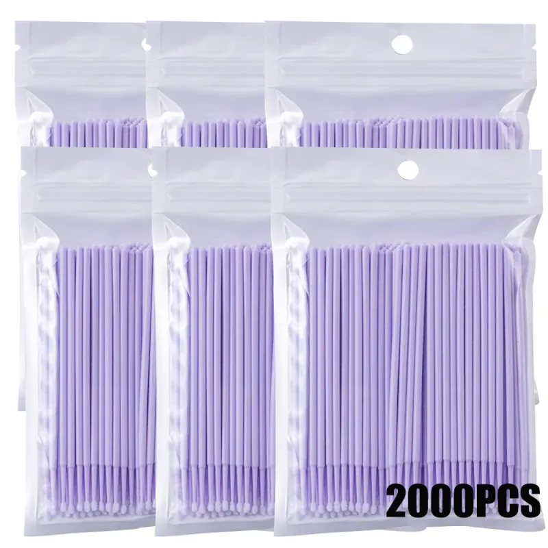 300/2000pcs MicroBrush Eyelash Cleaning Brush Lash Extension Individua Tools For Eyelashes Removing Swab Micro Makeup Brushes — image 22
