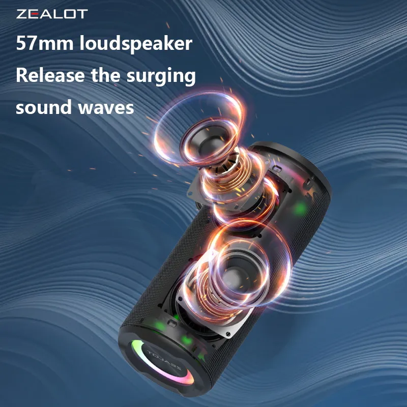 S51 Pro 40W Wireless Speakers Outdoor Portable Subwoofer Speaker 5200mAh Battery 24 Hours Playtime Loud Stereo. — image 3