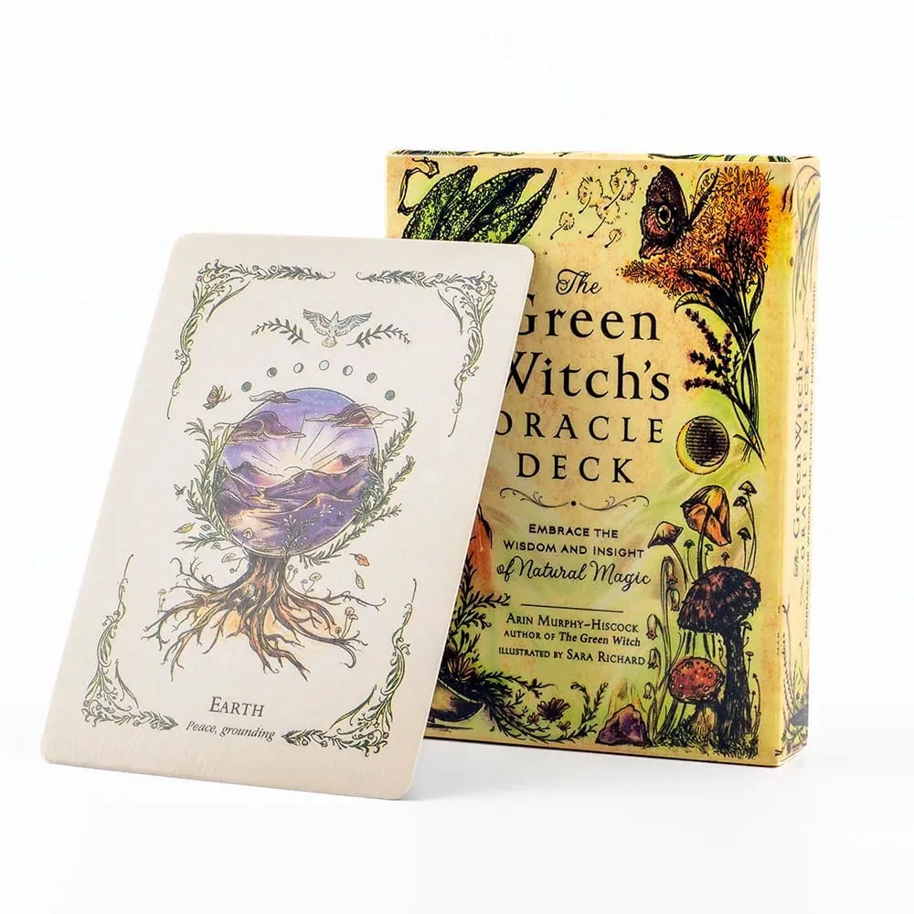 The Green Witch's Oracle Deck 50Pcs Divination Fate Tarot Oracle Cards Party Entertainment Board Game Cards 10.3*7.3cm TK119K — image 1