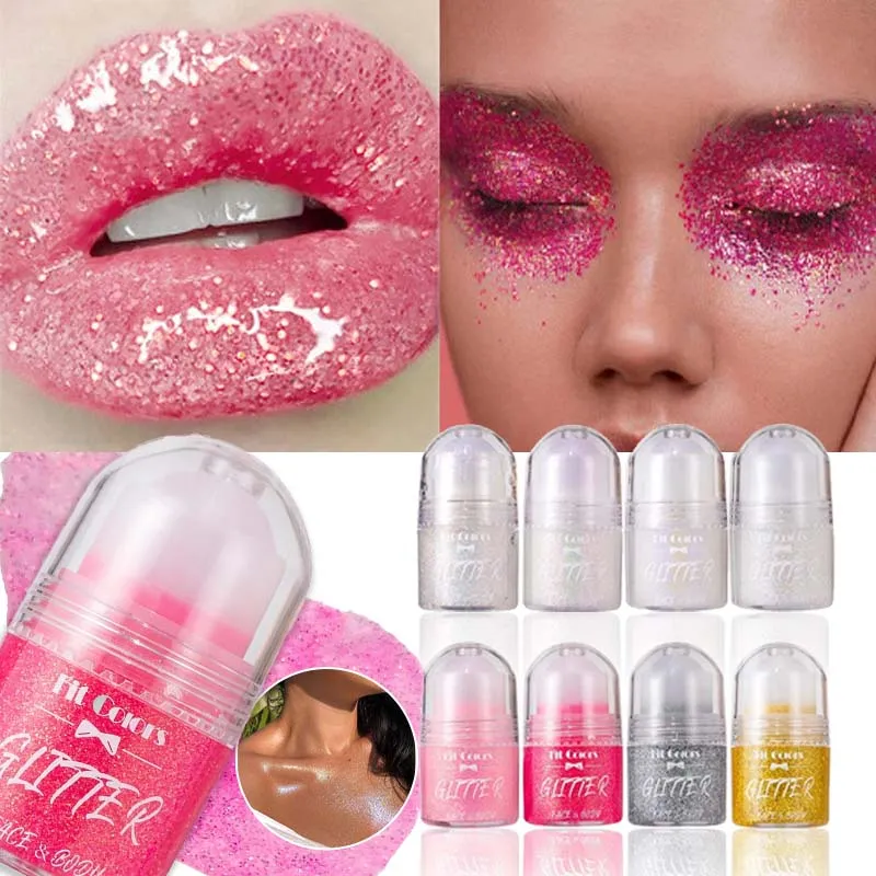 Sparkling Sequins Glitter GEL Face Body Eye ภาพวาด Shine Liquid สีขาว Silvery Pearl GLOSS Eye Brighten STAGE แต่งหน้าตกแต่ง — image 3