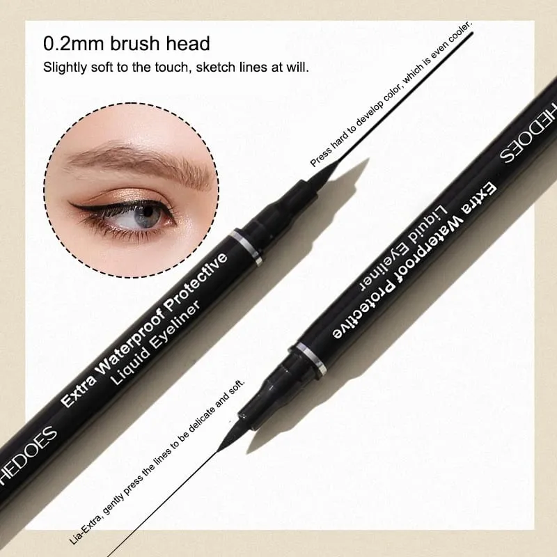 Set Maskara 2 In 1 Tahan Air Set Eyeliner Bulu Mata Hitam Pemanjang Kuas Bulu Mata Ekstensi Bulu Mata Makeup Kecantikan Maskara Pemakaian Panjang — image 5