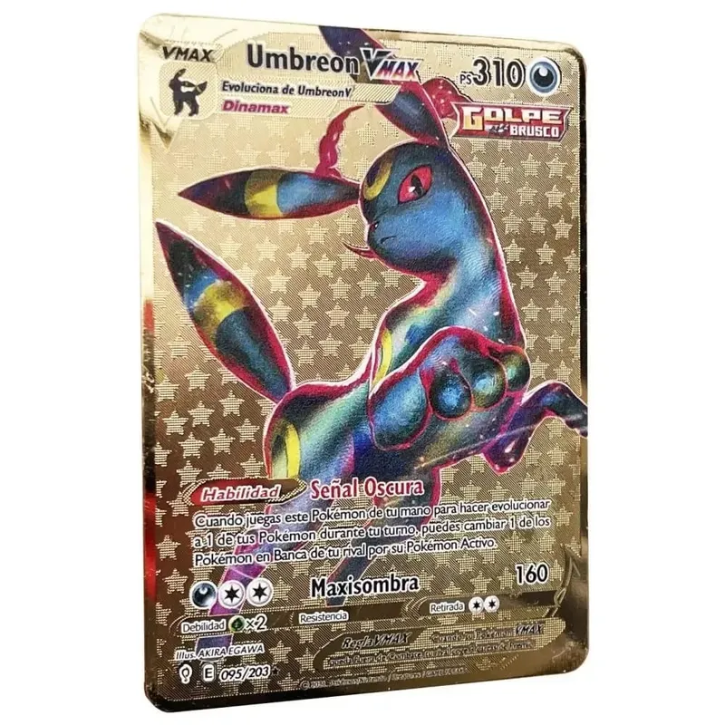 Pokemon Metal Cards in Spanish Pikachu Arceus Charizard DIY Trading Flash Card Anime Cartoon Gift — image 31