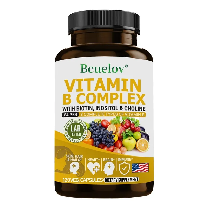 Vitamin B Complex - B1 B2 B3 B5 B6 B7 B9 B12 Biotin Choline Niacin - Brain Skin Hair Nervous System Immunity Metabolism — image 9