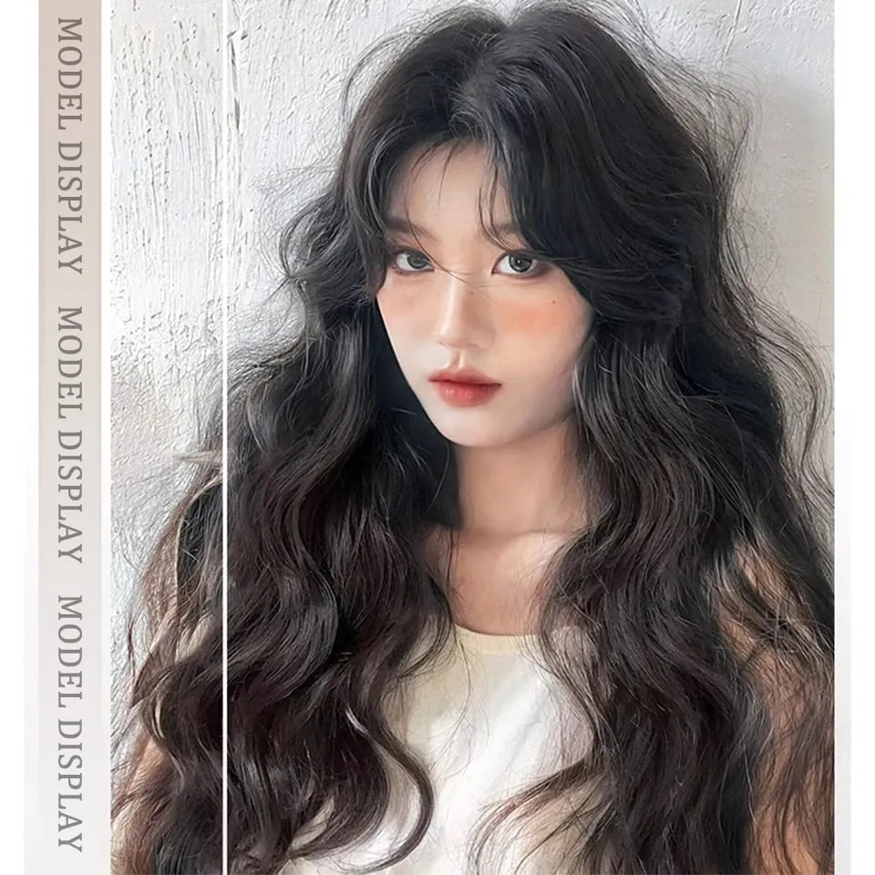 U Part Hair Extensionsสังเคราะห์Curly Waveคลิปในส่วนขยายของผมOne Piece 3/4 Full Headครึ่งวิกผมตรงหนาhairpiece — image 5