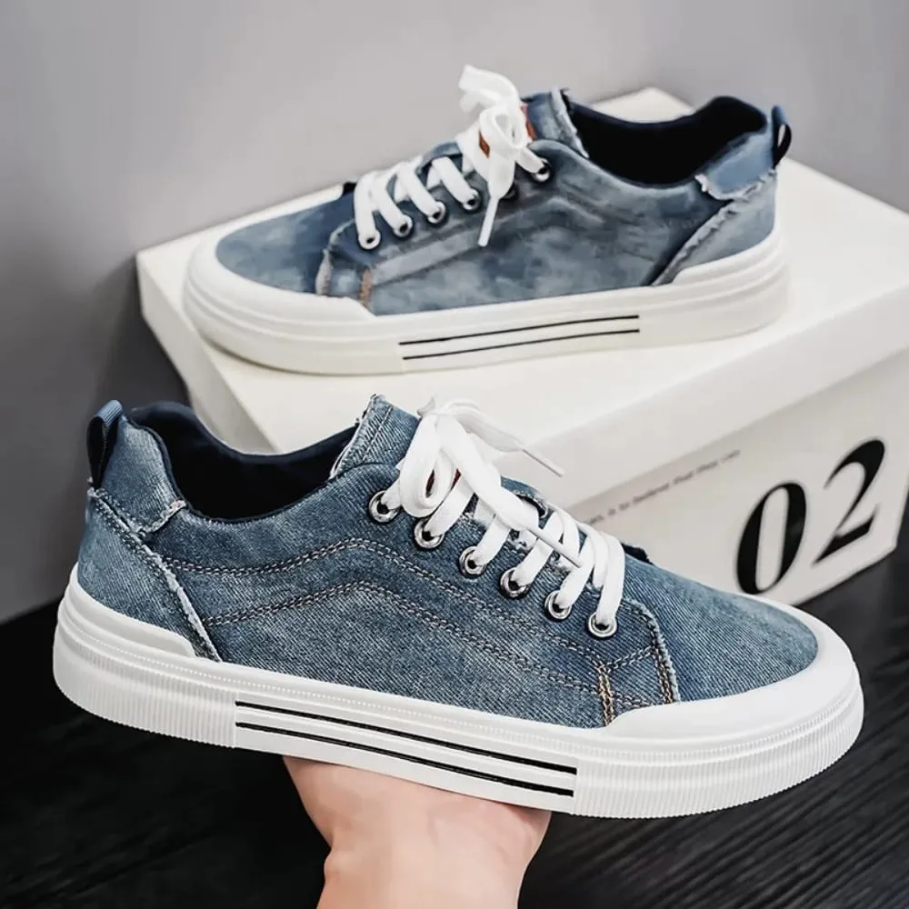 Breathable Canvas Shoes Men Sneakers Soft-soled Casual Board Shoes Low Top Flat Bottomed Trendy Men's Shoes Fashion Zapatillas — image 7