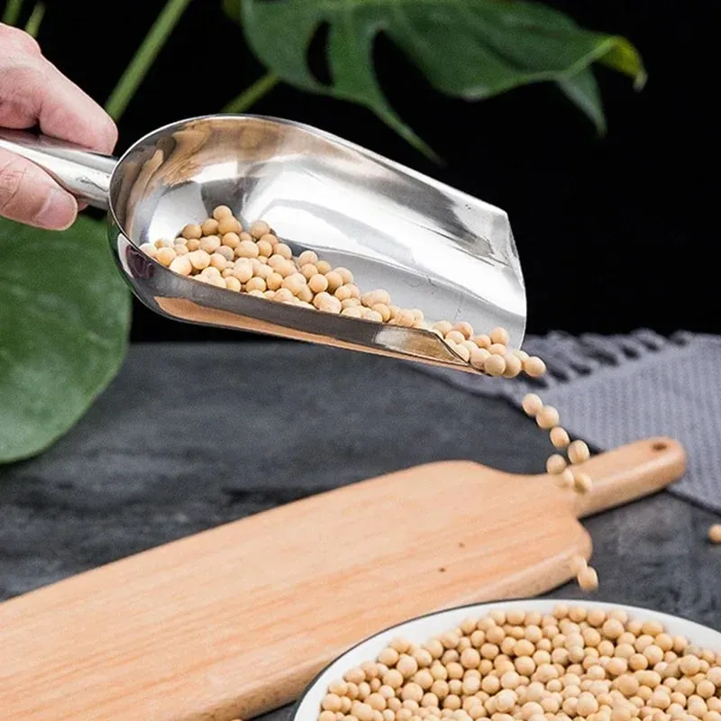 Keluli Tahan Karat Ais Kiub Scoop Bar Bufet Dapur Pesta Rempah Gula-gula Tepung Kacang Sudu Sudu Barang Kering Sudut Aksesori Dapur — image 5