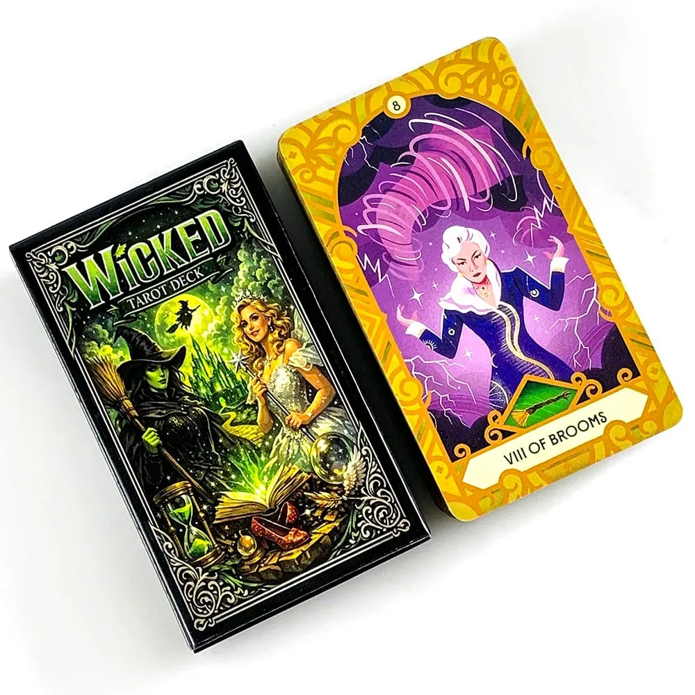 Wicked Tarot Deck 78 cartas de Tarot, juego de cartas de adivinación de bruja mágica de fantasía, juego de mesa de Tarot de predicción del destino, juegos de Halloween, regalo — image 1
